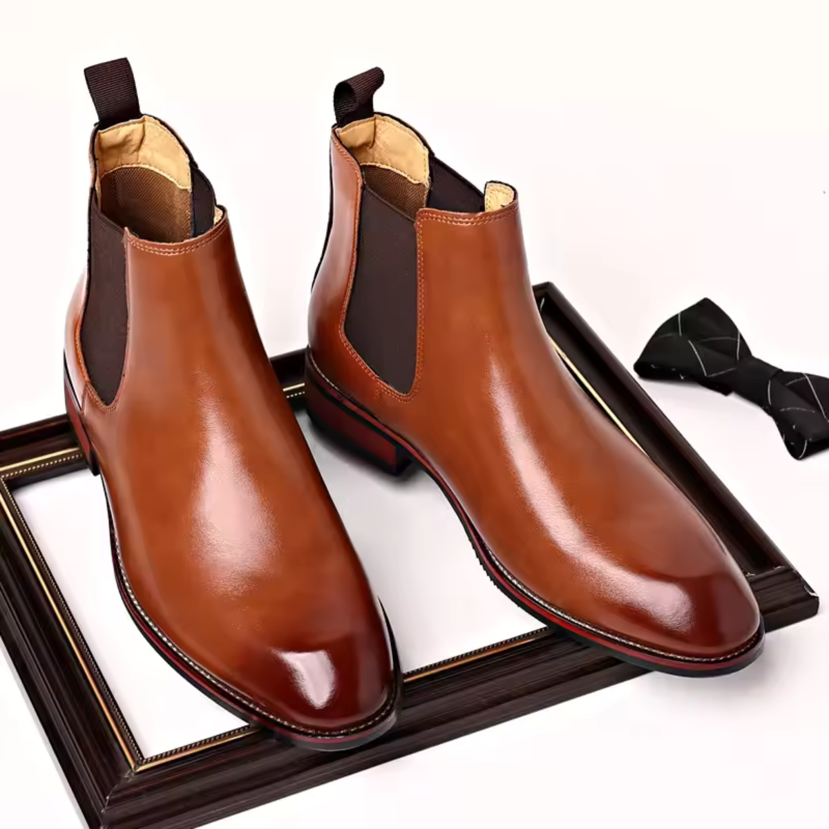 Brown Leather Chelsea Boots Men – Slip On Ankle Boots
