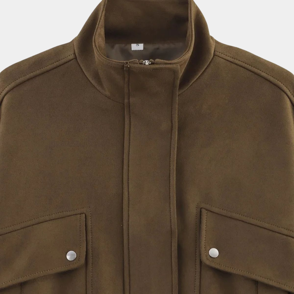 Suede Bomber Jacket – Casual Outerwear
