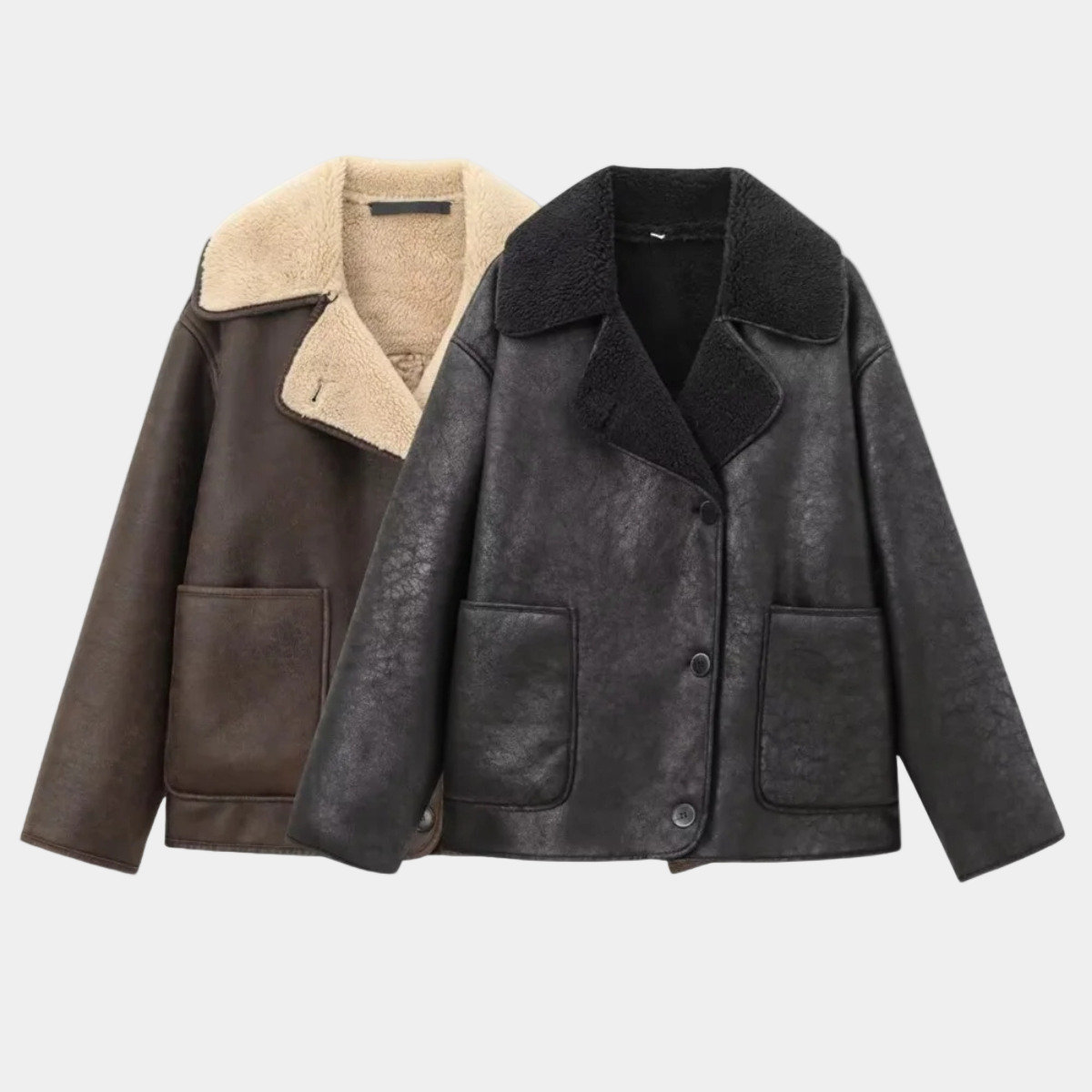 Shearling Leather Jacket – Fur Lined Winter Coat