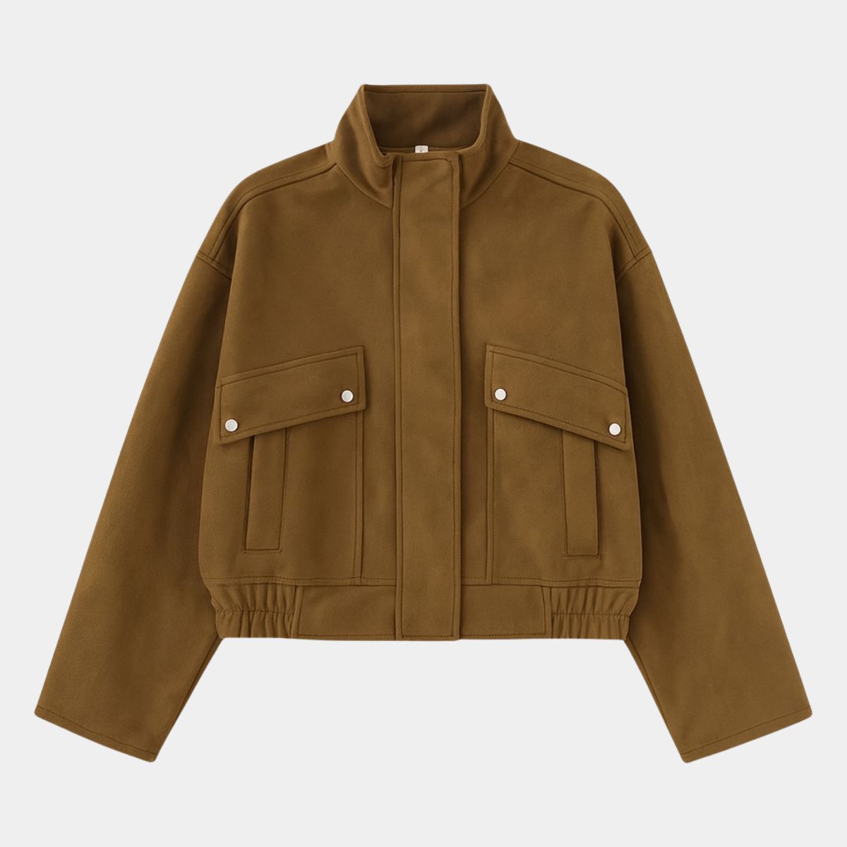 Suede Bomber Jacket – Casual Outerwear