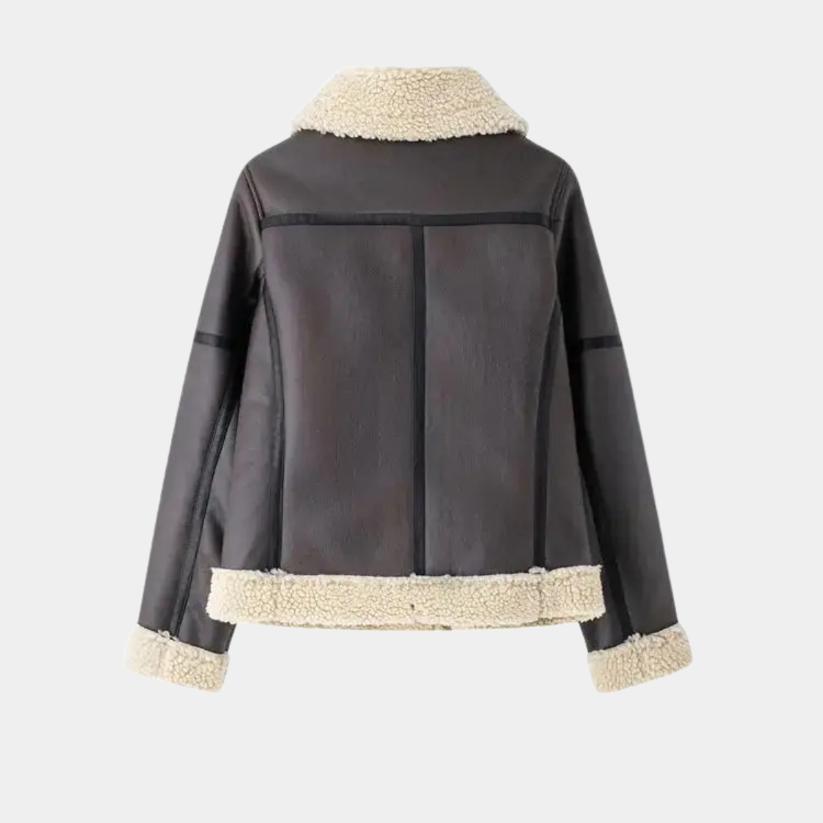 Vintage Biker Jacket – Faux Lined Winter Coat