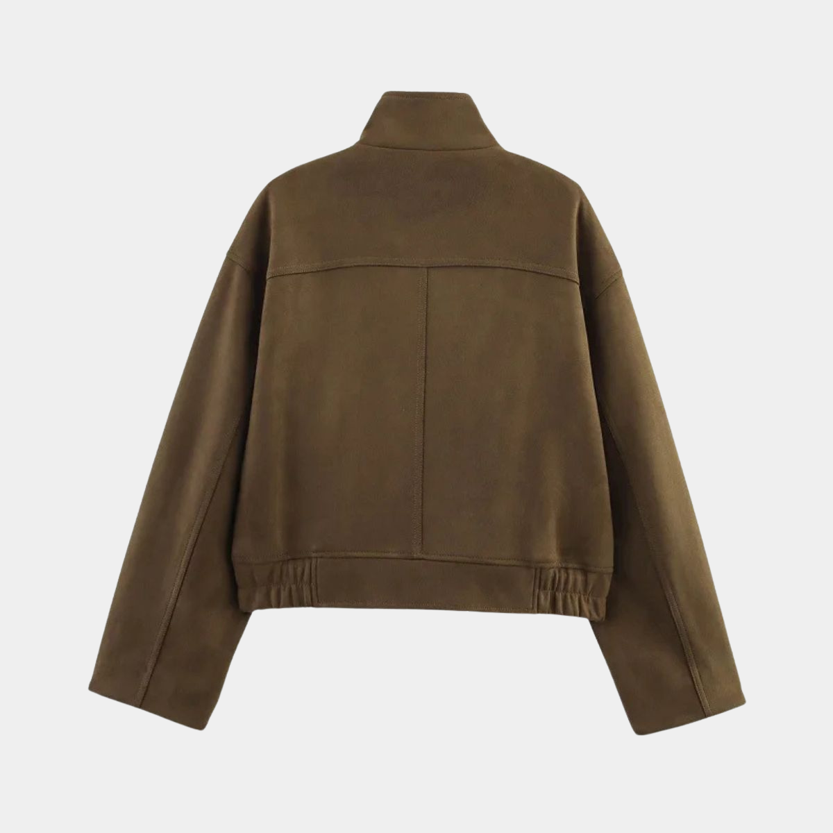Suede Bomber Jacket – Casual Outerwear