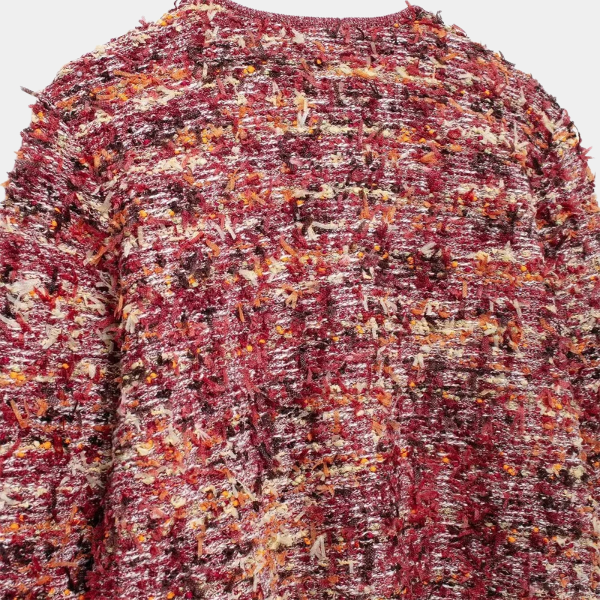 Tweed Cardigan Jacket – Vintage Button Up Knitted Coat