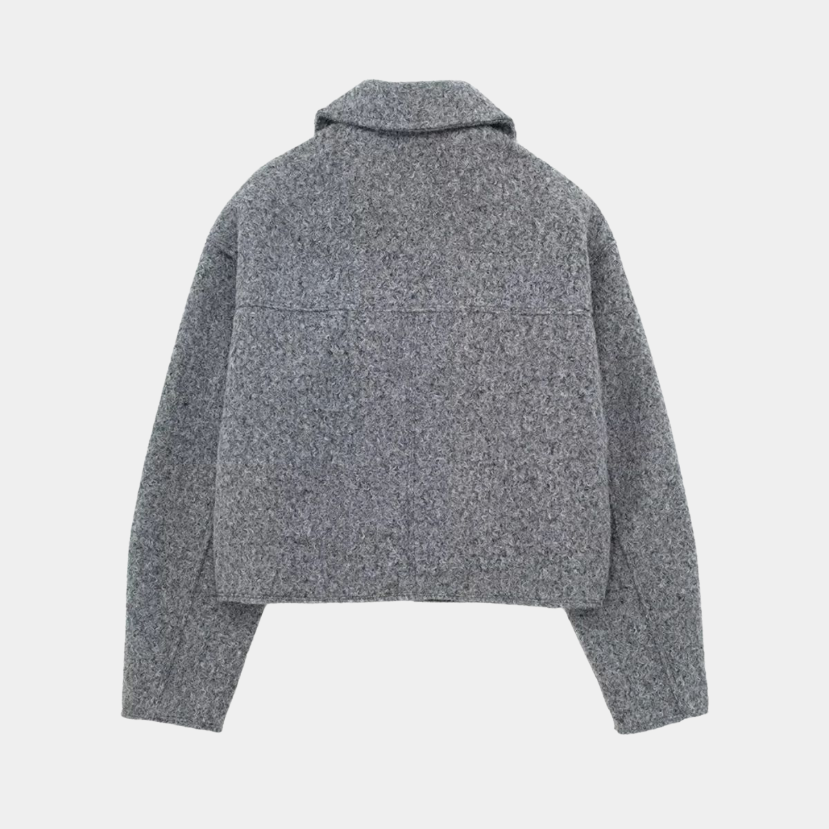 Cropped Wool Blend Jacket – Elegant Coat