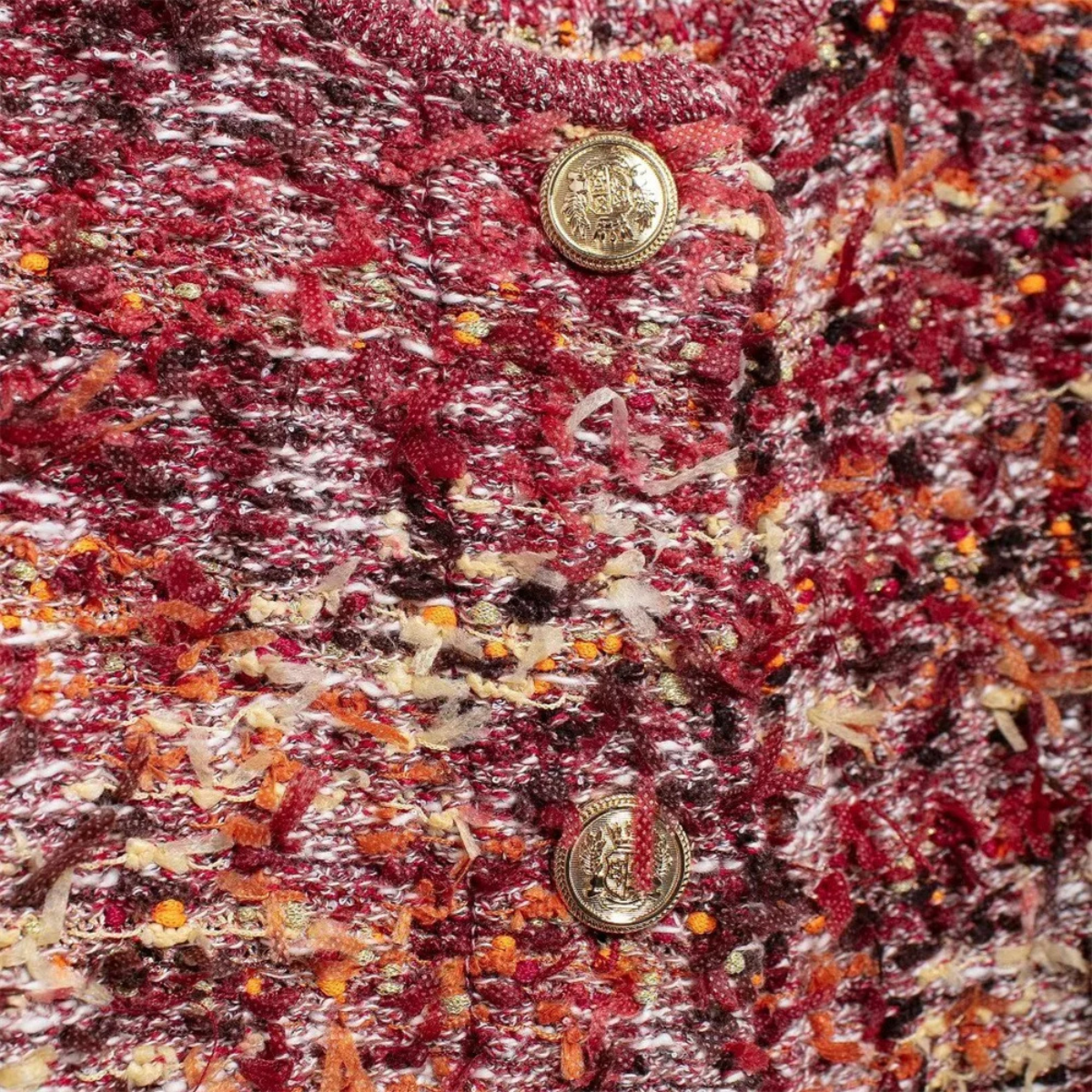 Tweed Cardigan Jacket – Vintage Button Up Knitted Coat