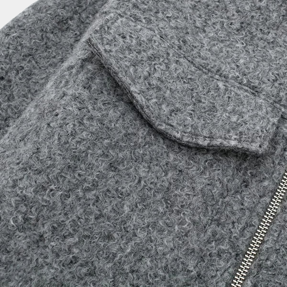Cropped Wool Blend Jacket – Elegant Coat