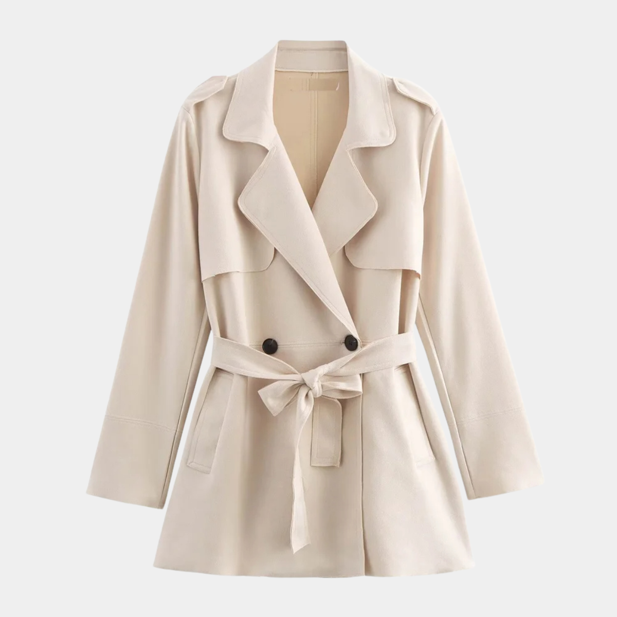 Elegant Trench Coat – Belted Longline Overcoat