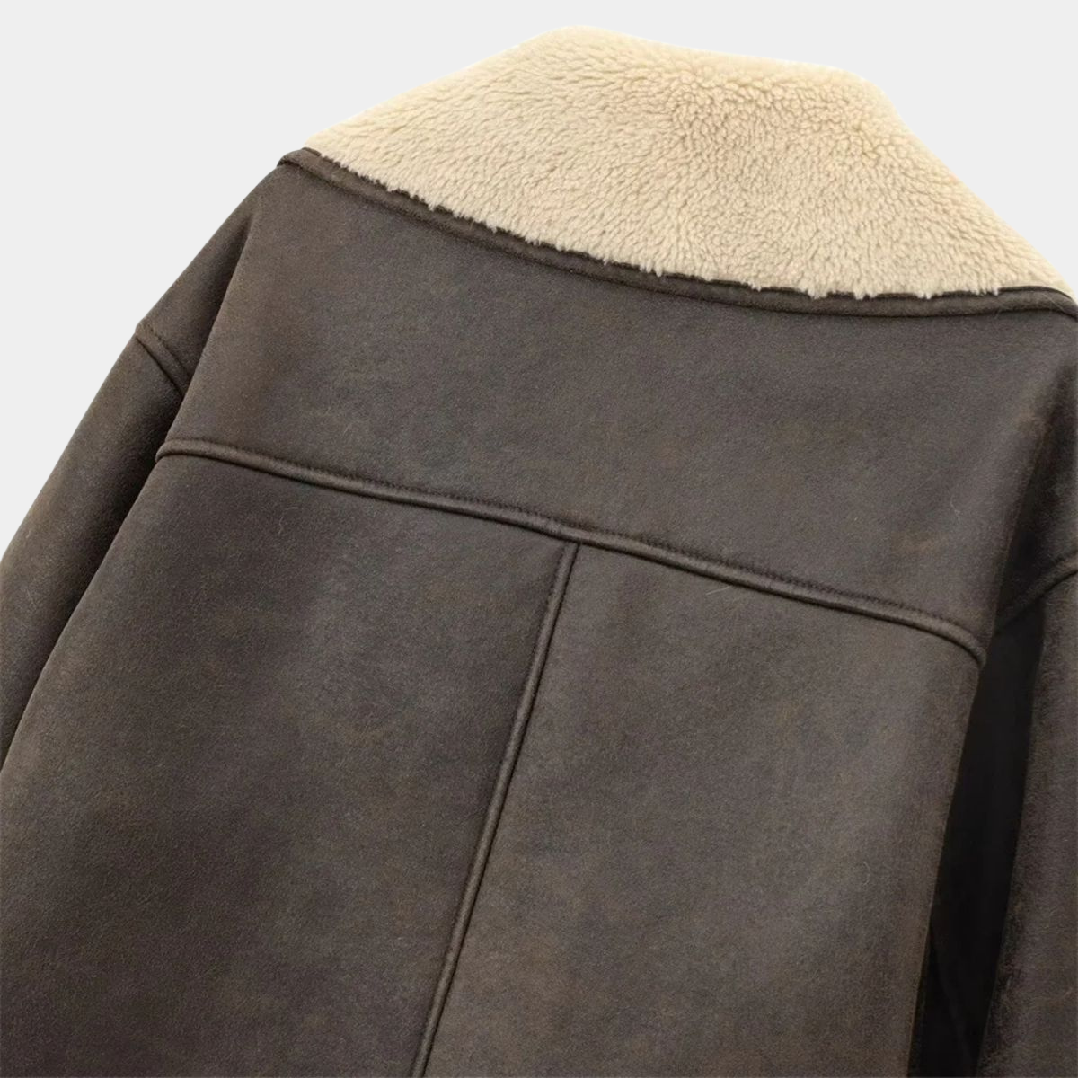 Faux Shearling Leather Jacket – Winter Warm Coat