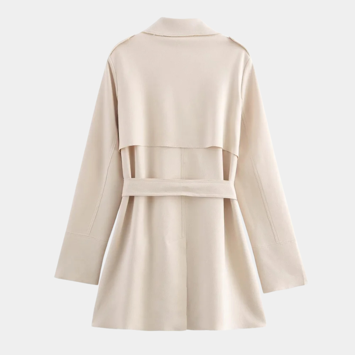 Elegant Trench Coat – Belted Longline Overcoat