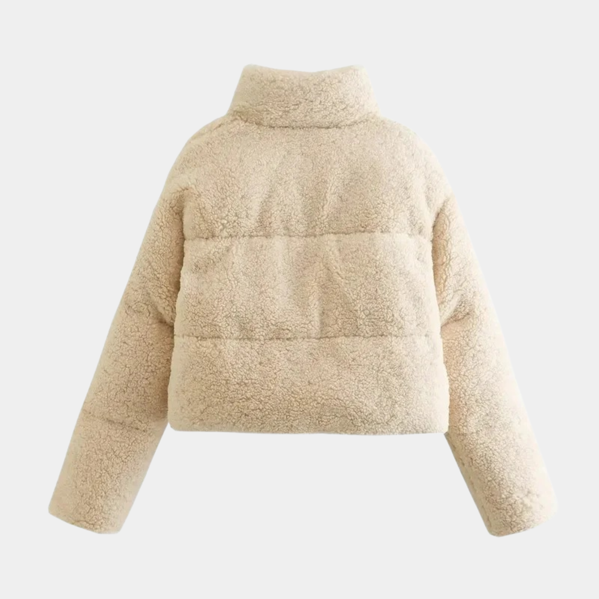 Women's Cropped Teddy Puffer Jacket
