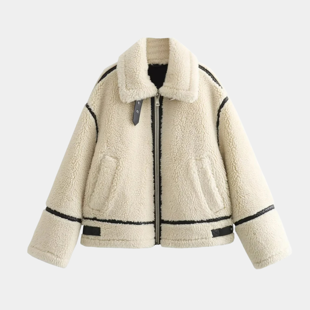 Winter Teddy Jacket – Warm Faux Coat with Zip