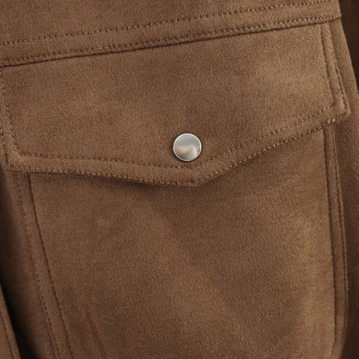 Suede Bomber Jacket – Casual Zip Up Coat