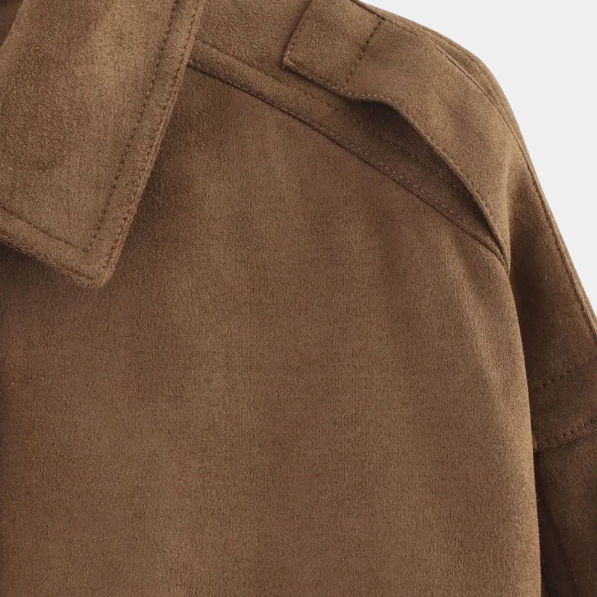 Suede Bomber Jacket – Casual Zip Up Coat