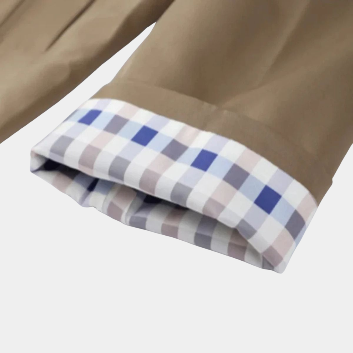 Long Trench Coat – Classic Checked Lining Overcoat