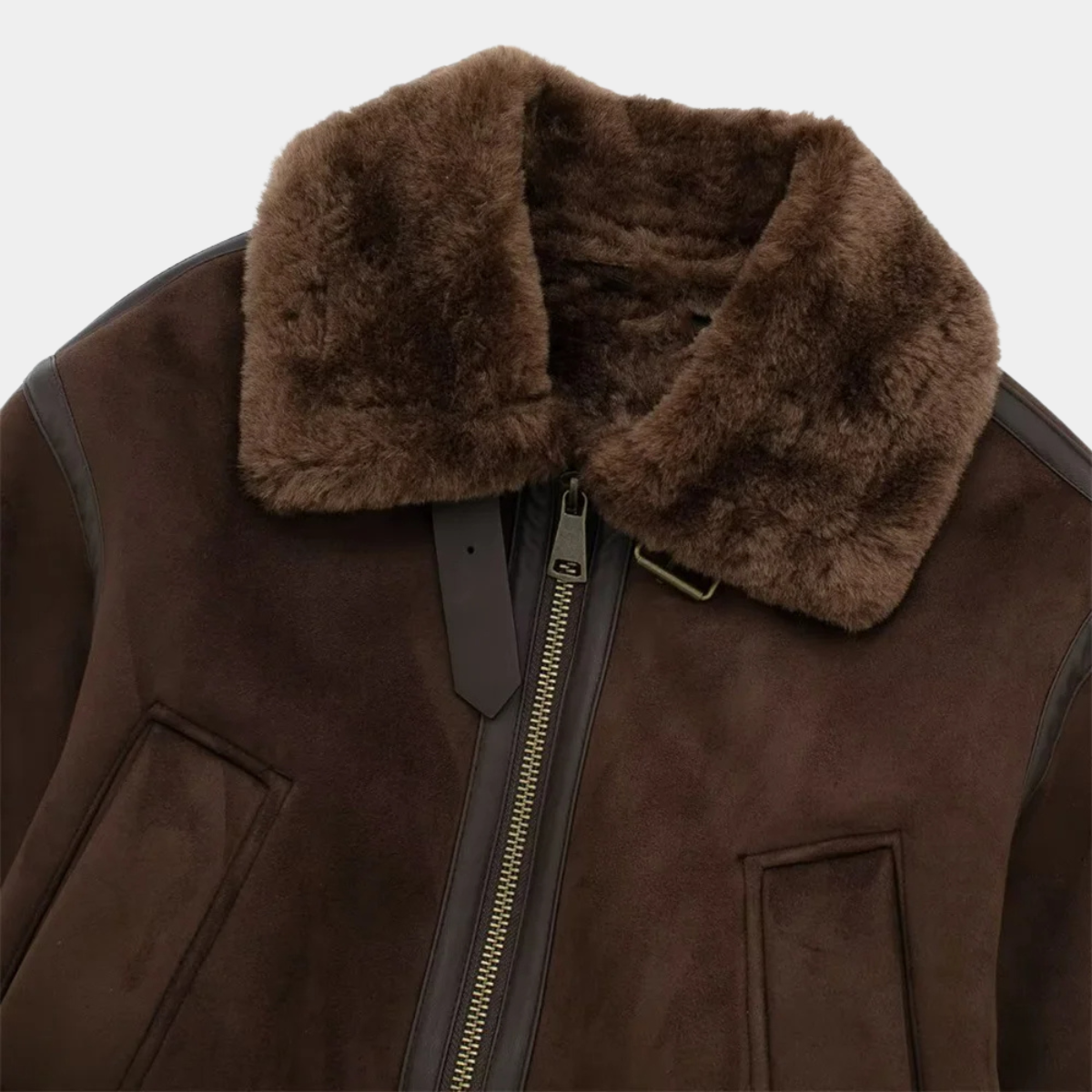 Cropped Jacket – Faux Lined Bomber Coat
