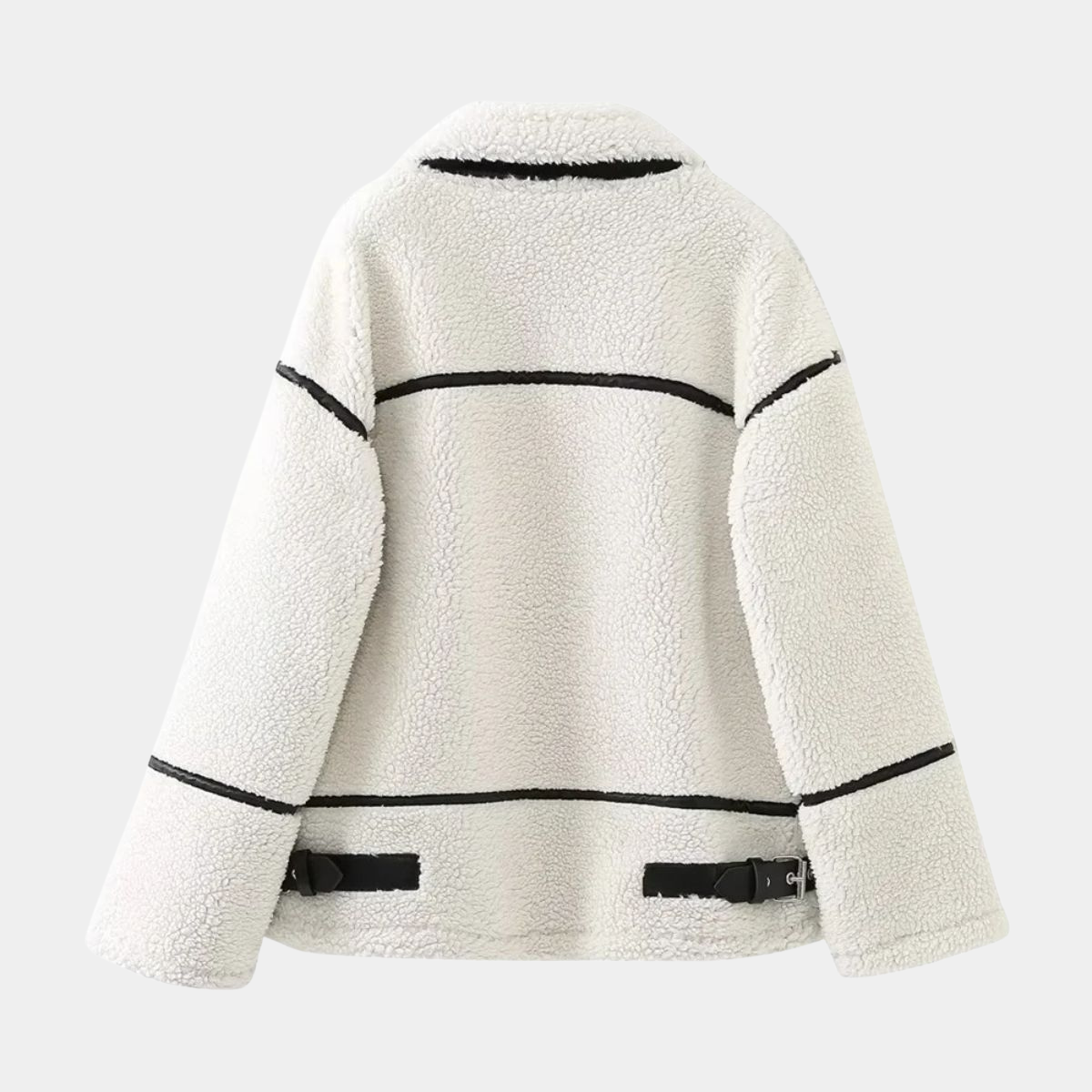 White Teddy Fleece Jacket – Zip Up Sherpa Coat