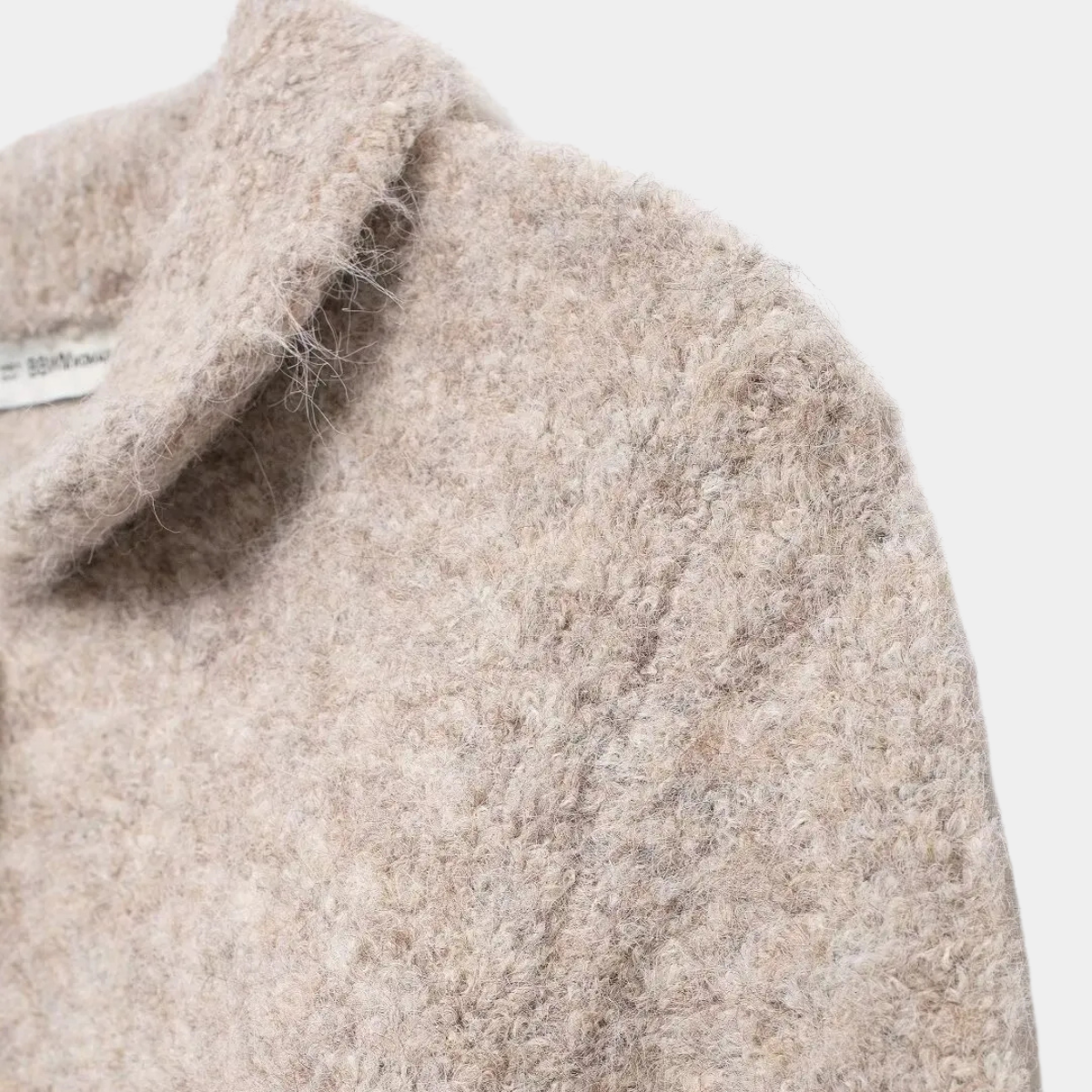 Wool Blend Cardigan – Knitwear with Gold Flower Buttons