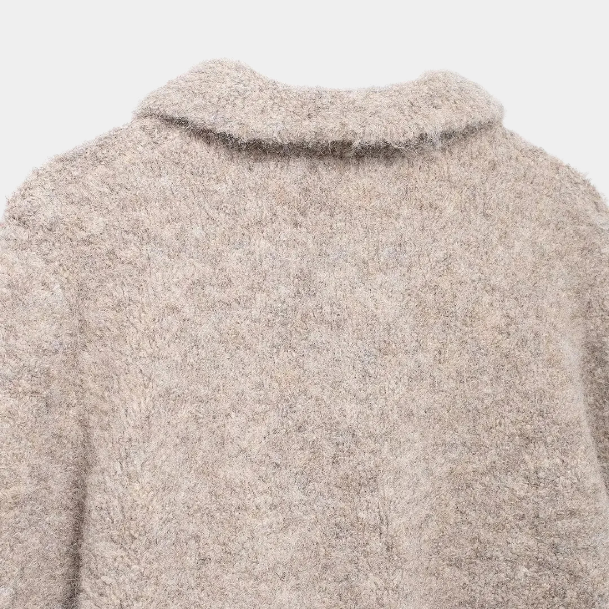 Wool Blend Cardigan – Knitwear with Gold Flower Buttons