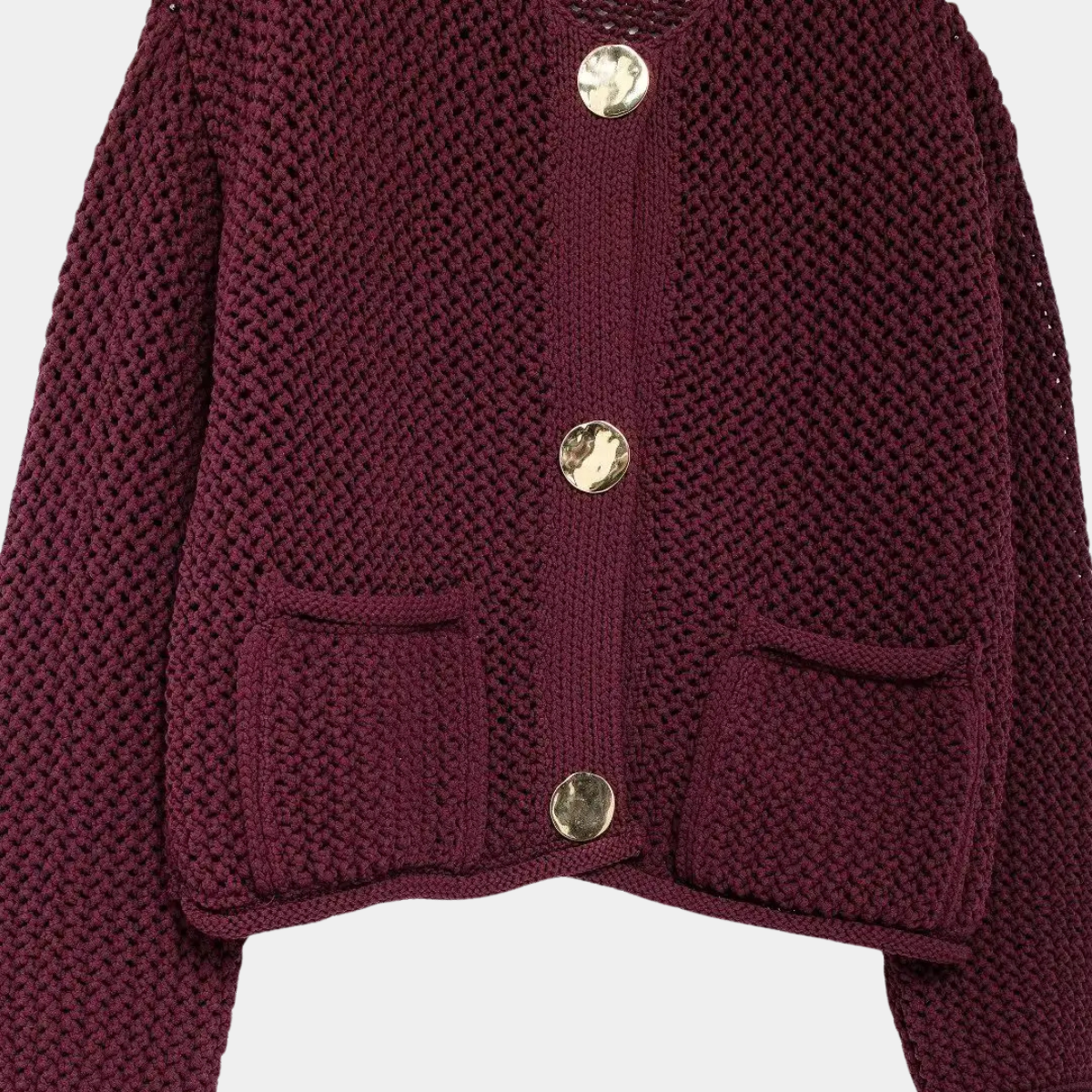 Chunky Knit Cardigan – Button Up Casual Sweater