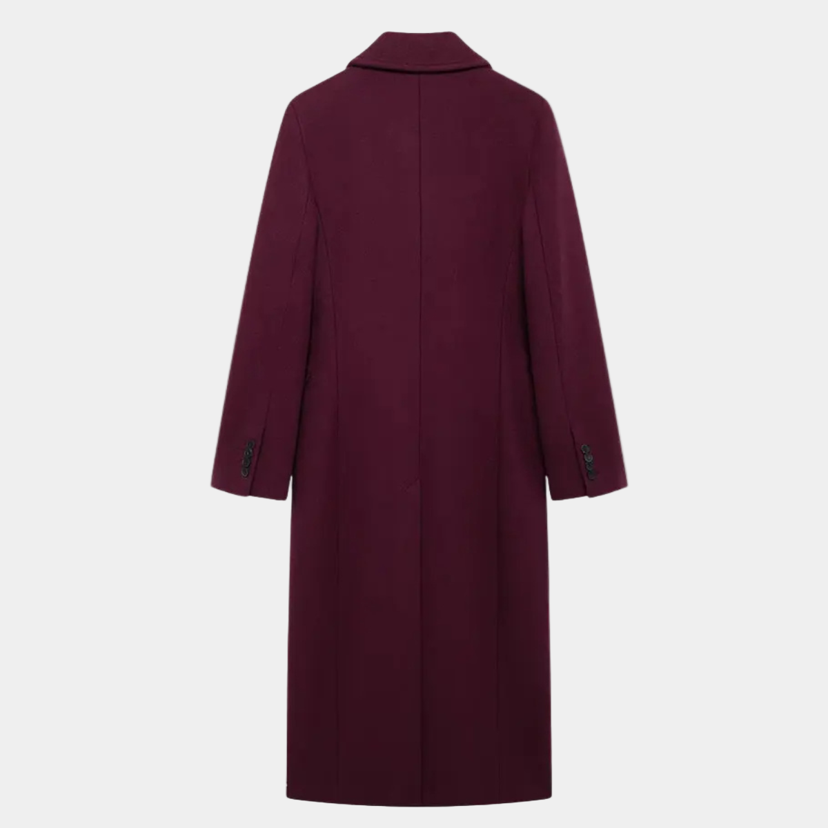 Long Wool Blend Coat – Elegant Tailored Overcoat