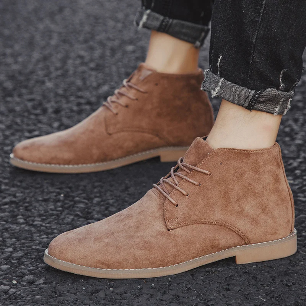 Suede Lace Up Ankle Shoes – Casual Desert Boots