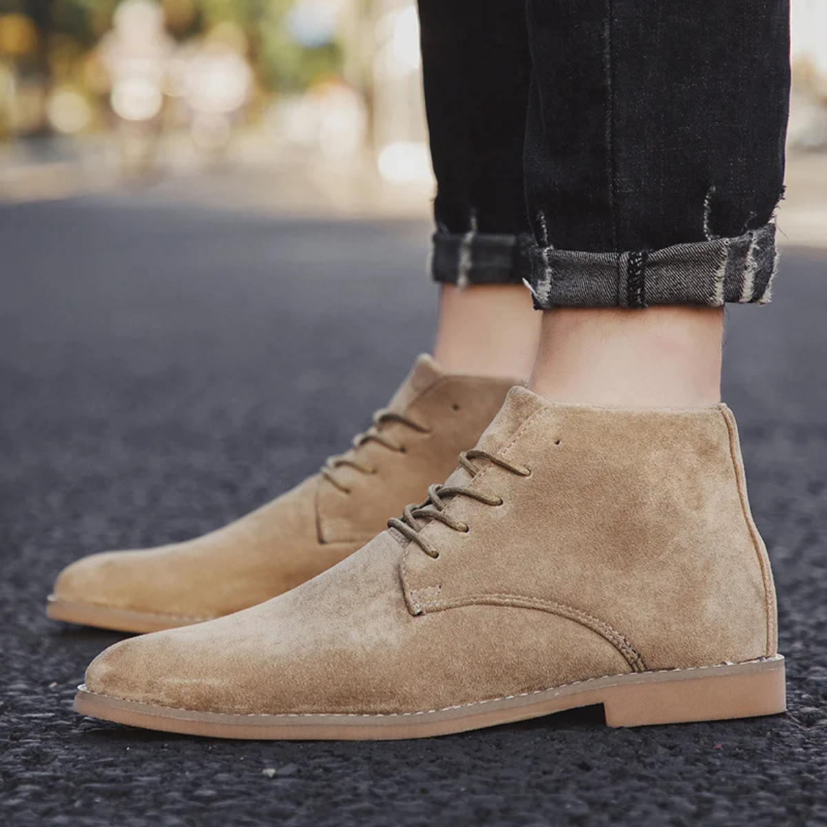 Suede Lace Up Ankle Shoes – Casual Desert Boots