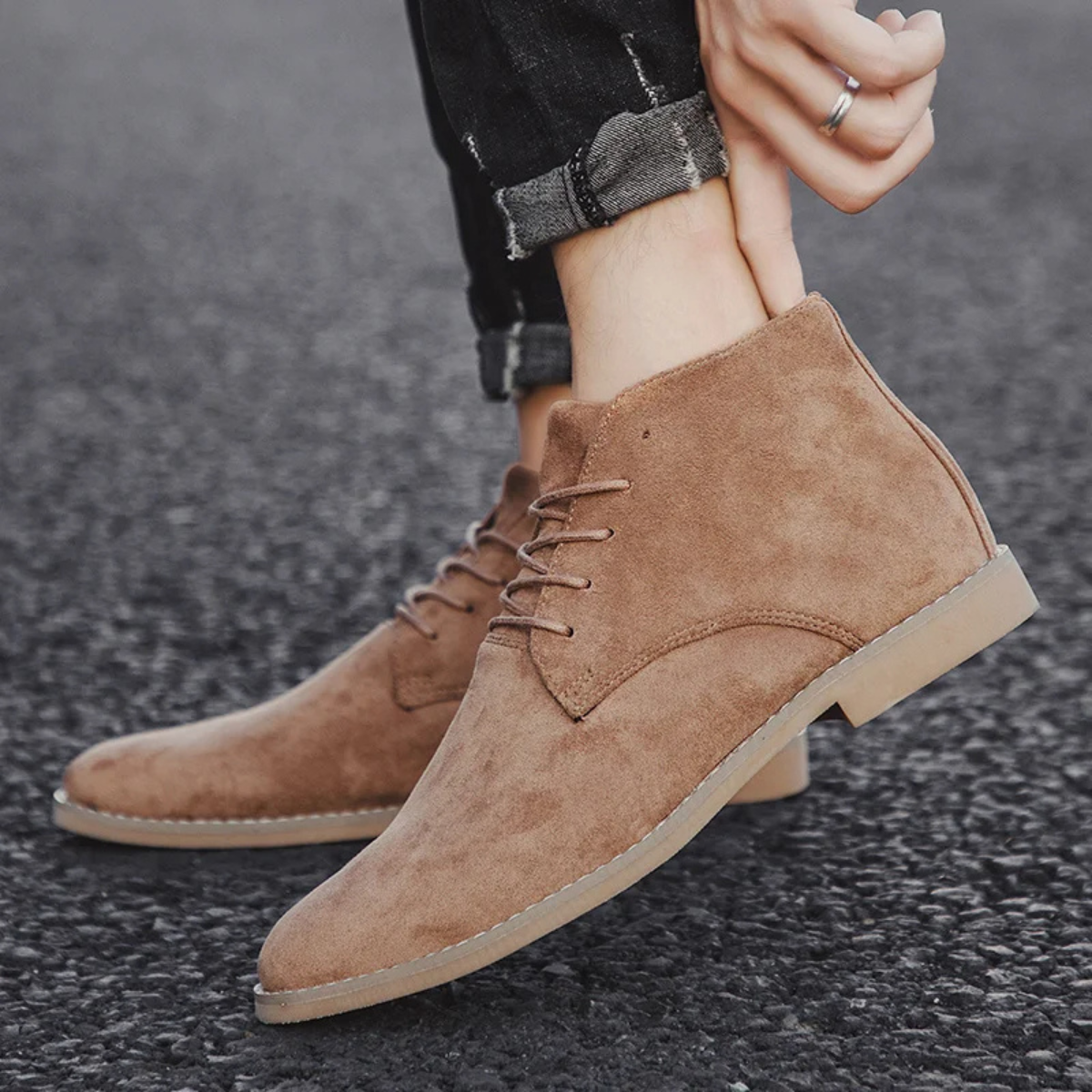 Suede Lace Up Ankle Shoes – Casual Desert Boots