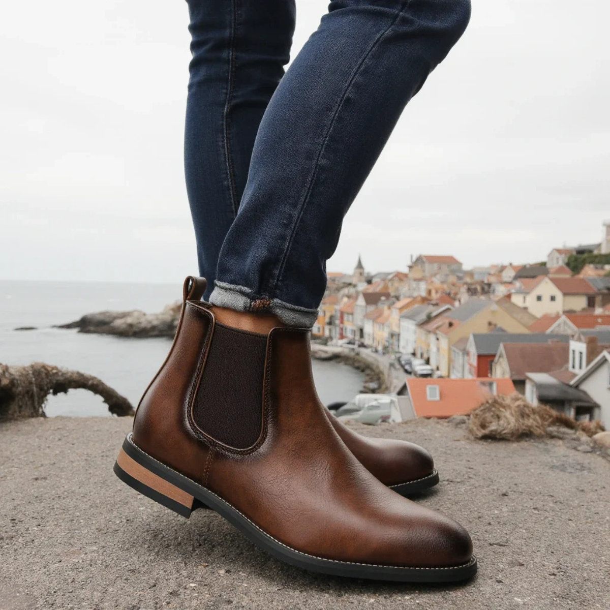 Chelsea Boots Men – Smart Casual Slip On