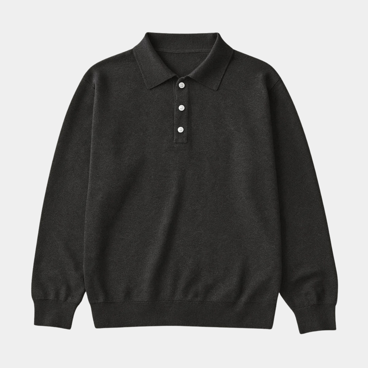 Long Sleeve Polo Men – Casual Button Up Top