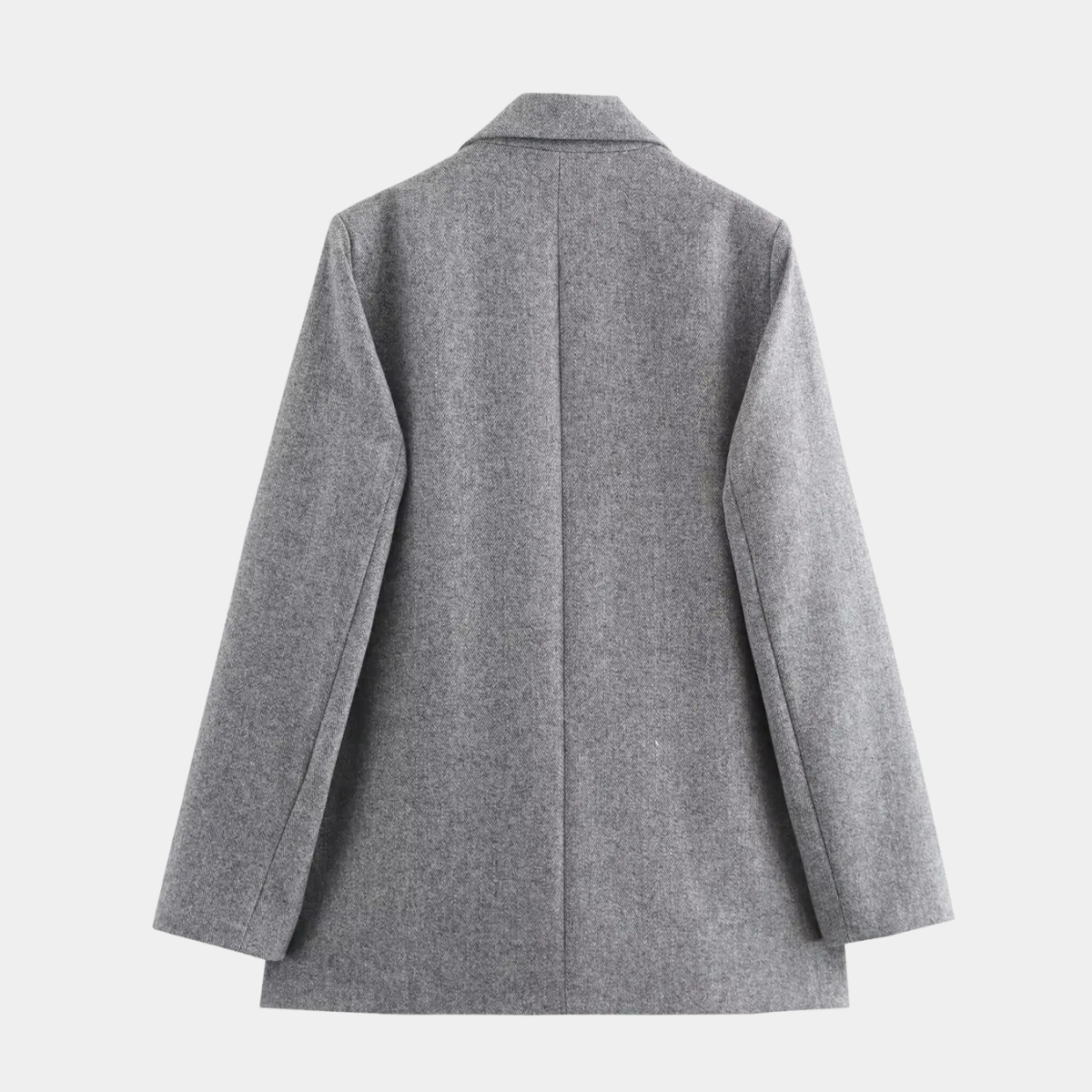 Wool Blend Blazer – Classic Single Breasted Jacket