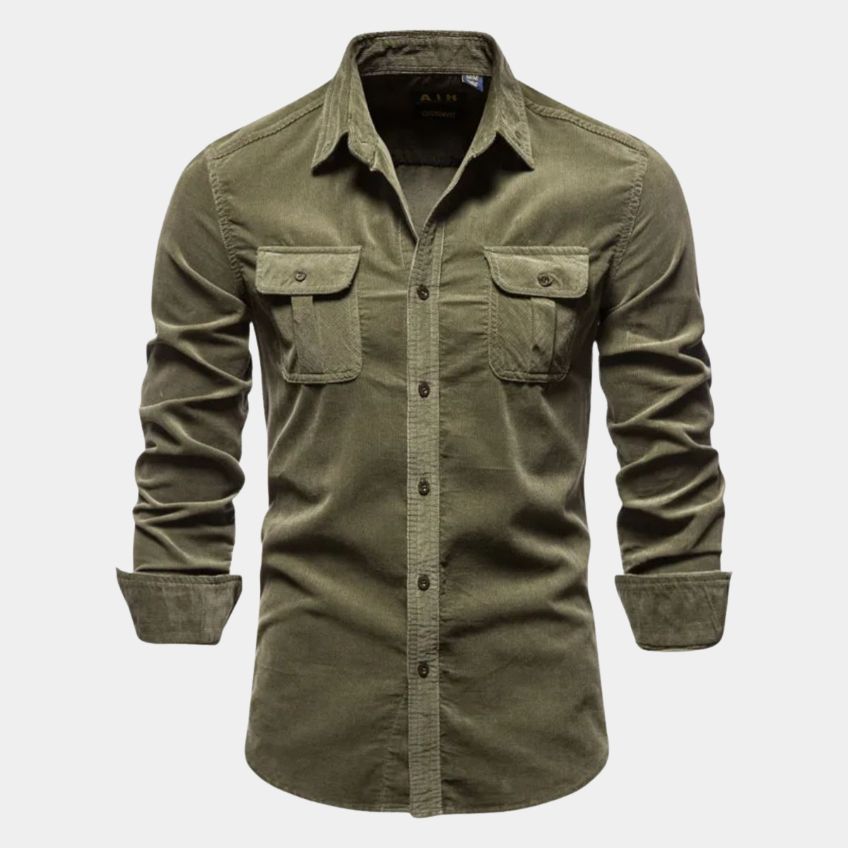 Men's Cotton Shirt with Chest Pockets