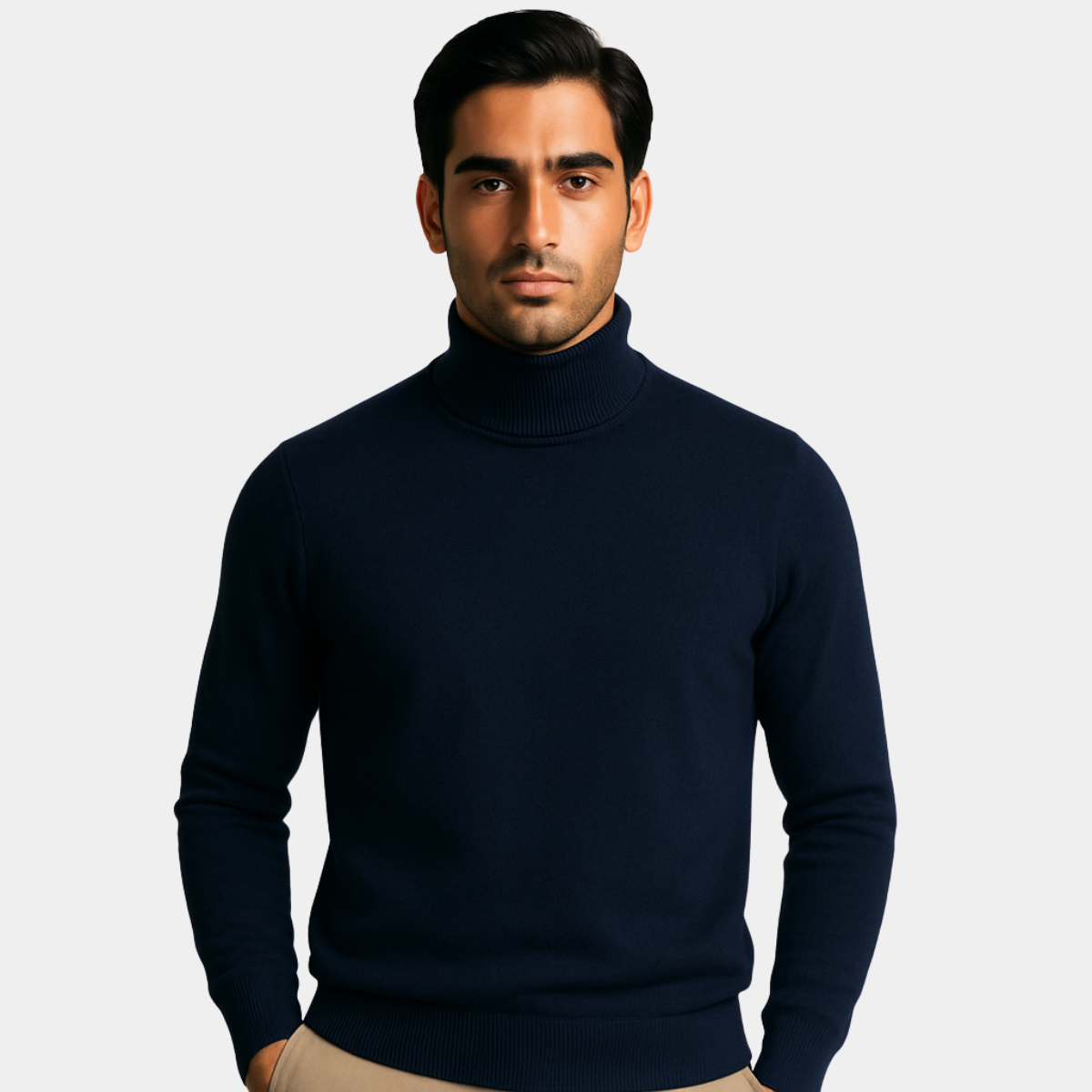 Classic Turtleneck Jumper – Slim Fit Winter Pullover