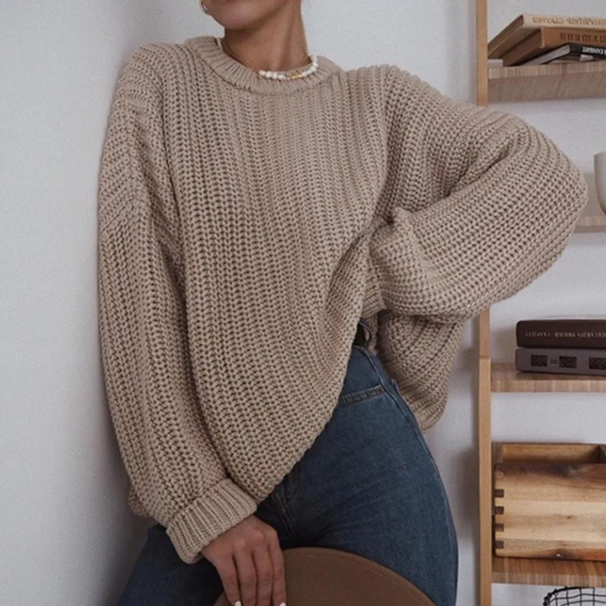 Trendy Knit Jumper – Loose Fit Winter Sweater
