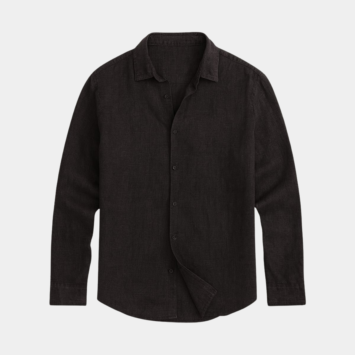 Men's Casual Linen Shirt – Long Sleeve Lightweight Top