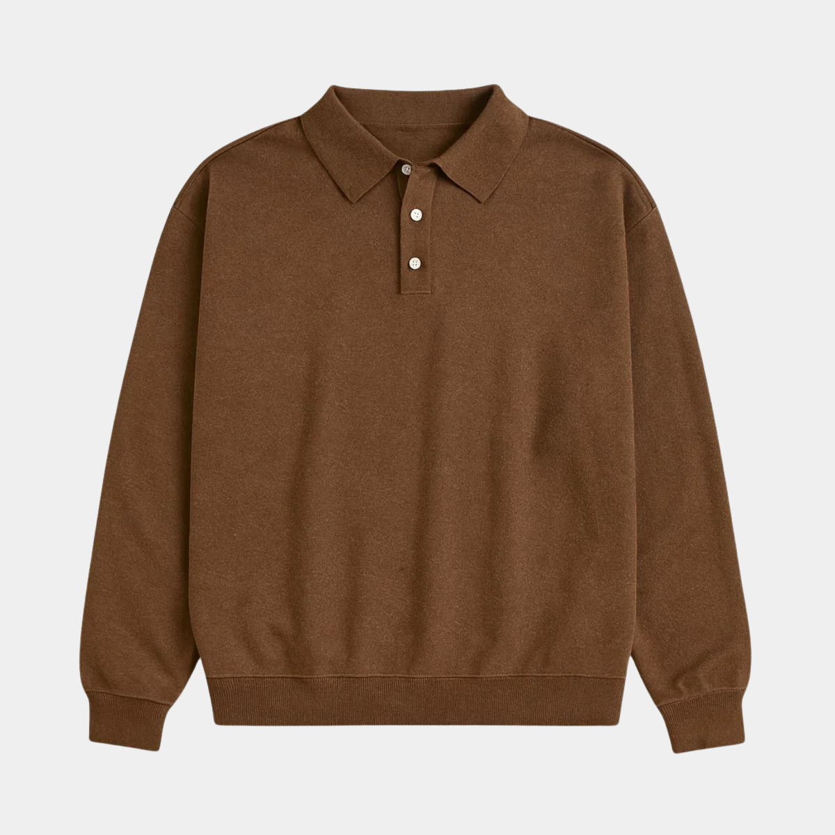 Long Sleeve Polo Men – Casual Button Up Top