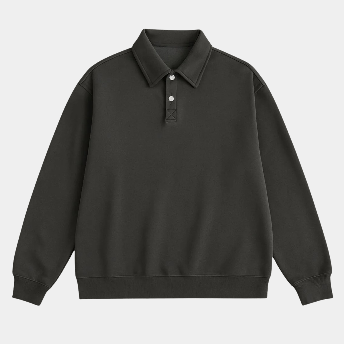 Long Sleeve Polo Men – Button Down Pullover