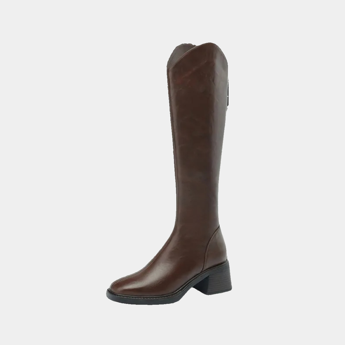 Knee High Boots – Leather Winter Boots with Warm Lining & Zip