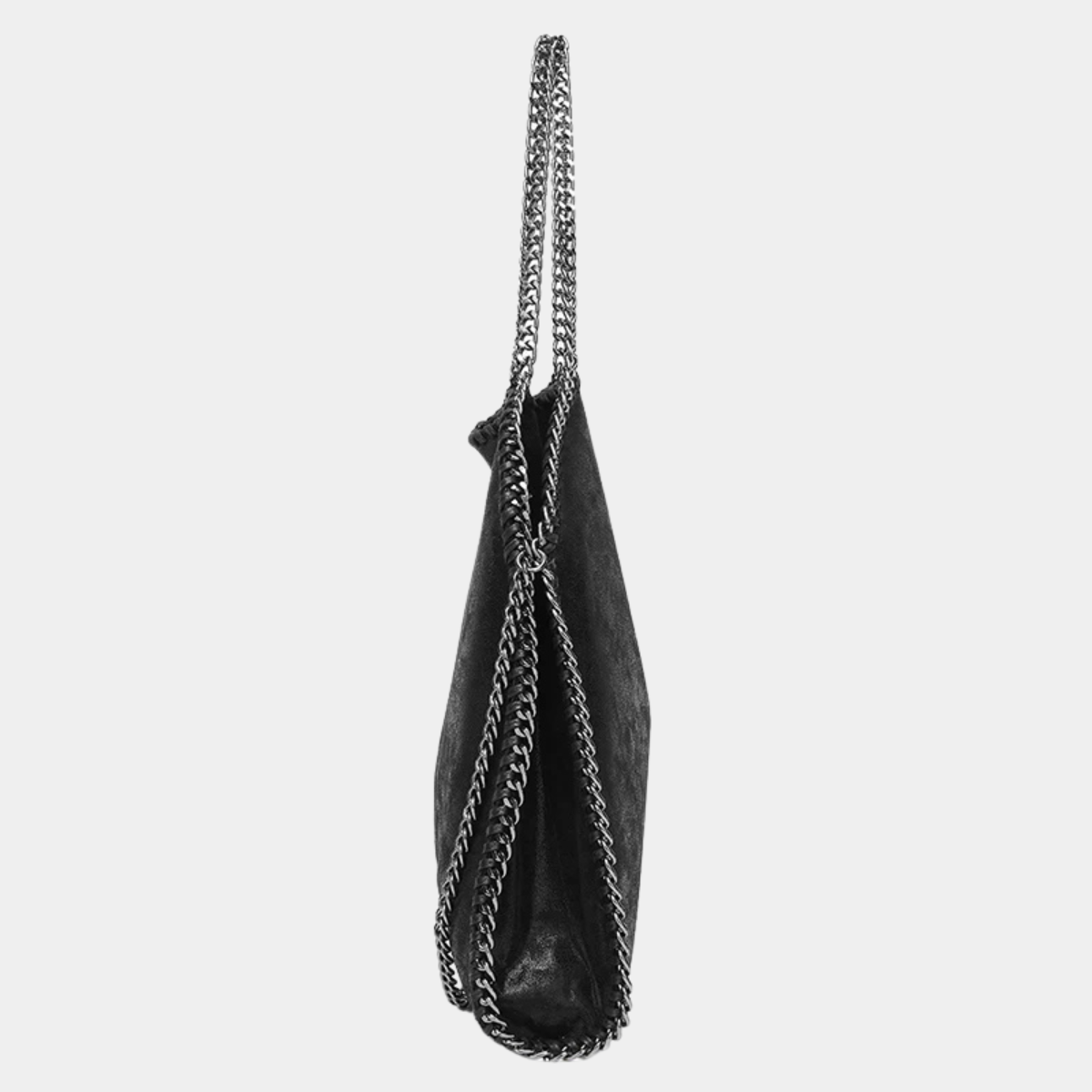 Stylish Black Tote Bag – Chain Shoulder Strap