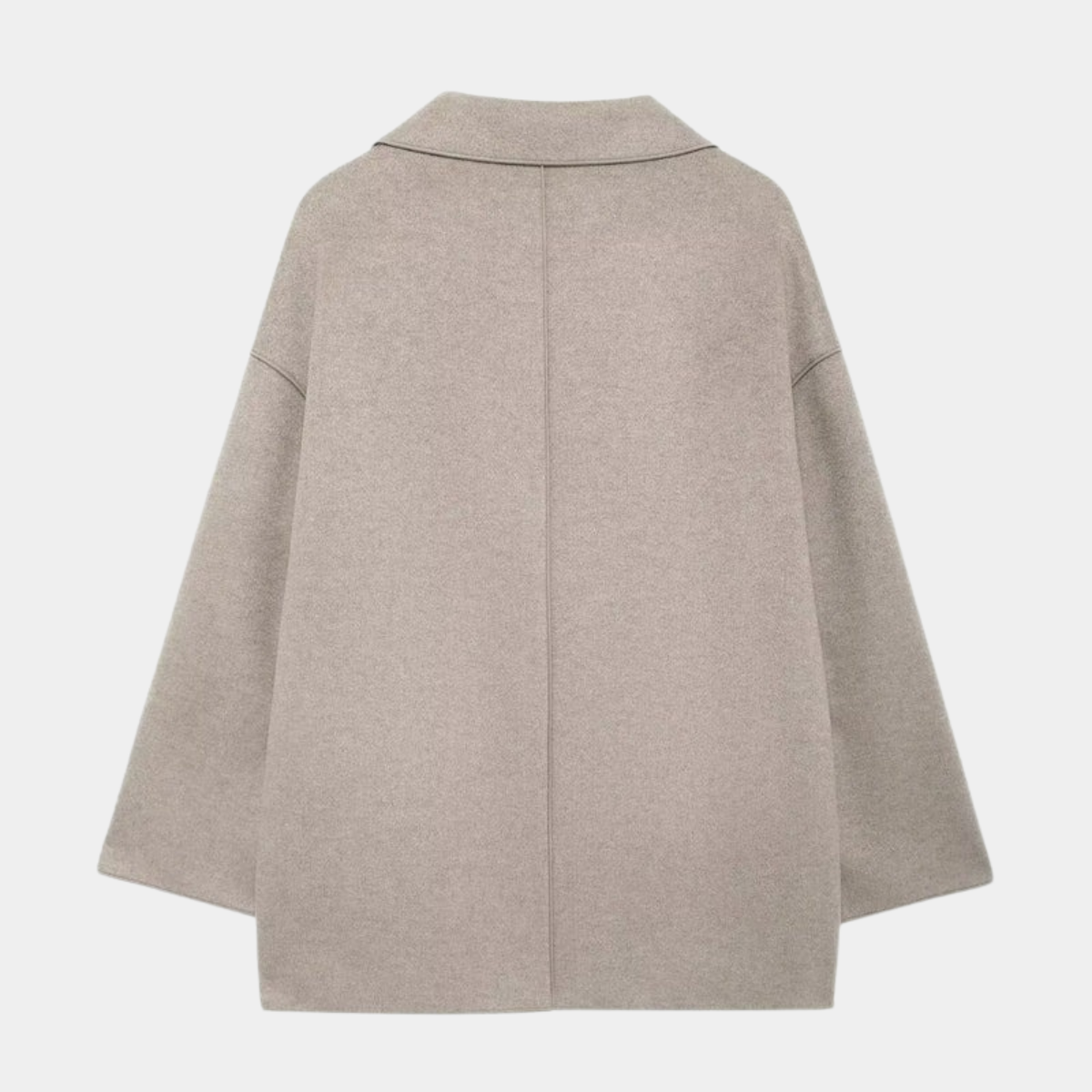 Wool Blend Loose Fit Jacket – Reversible Blazer Coat