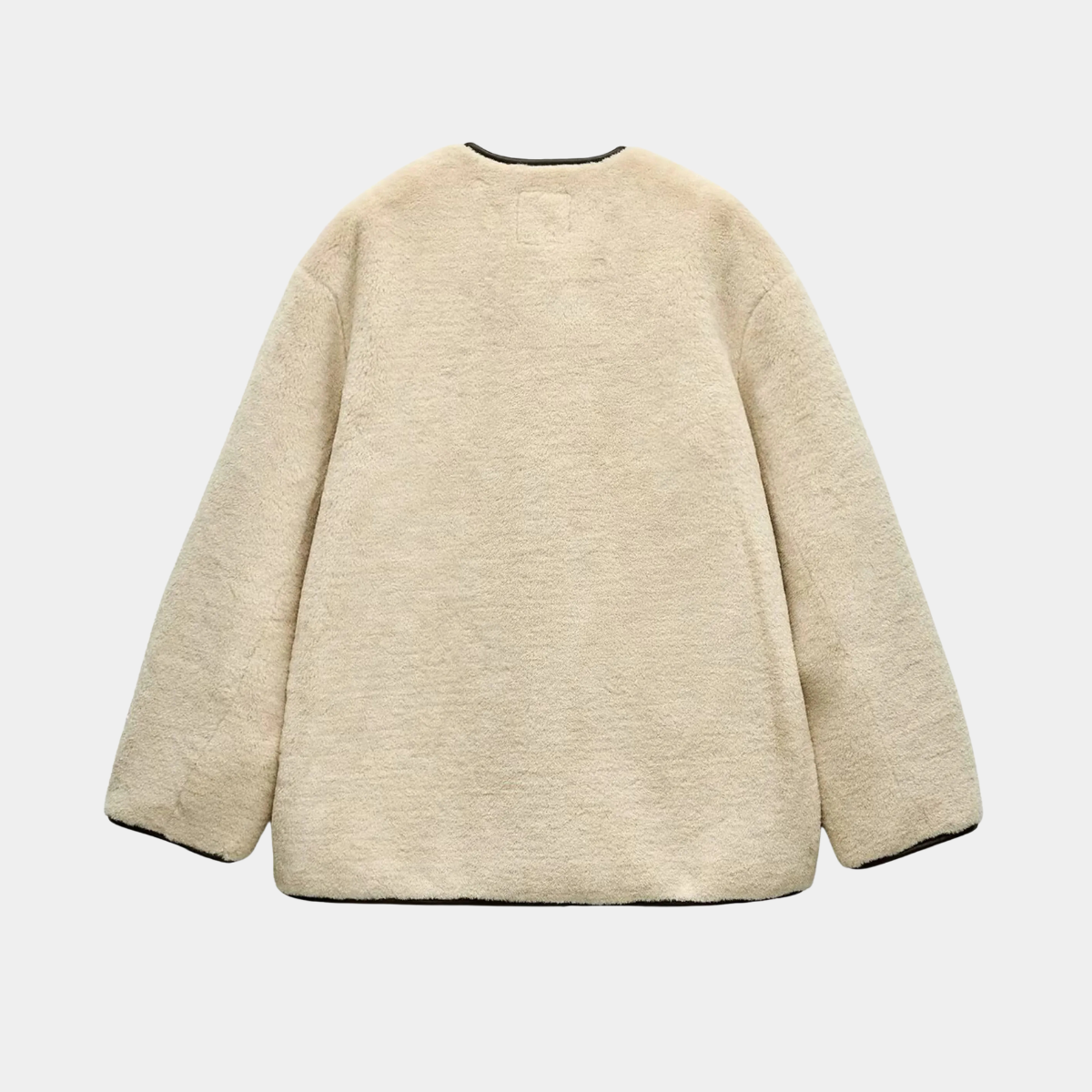 Cream Fur Jacket – Winter Toggle Coat