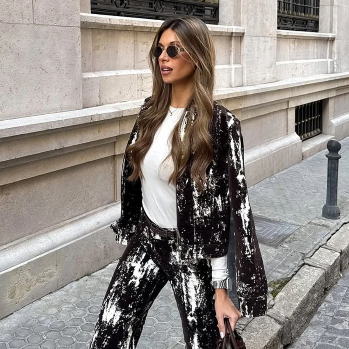 Elegant Tie Dye Co ord – Jacket and Trousers Set