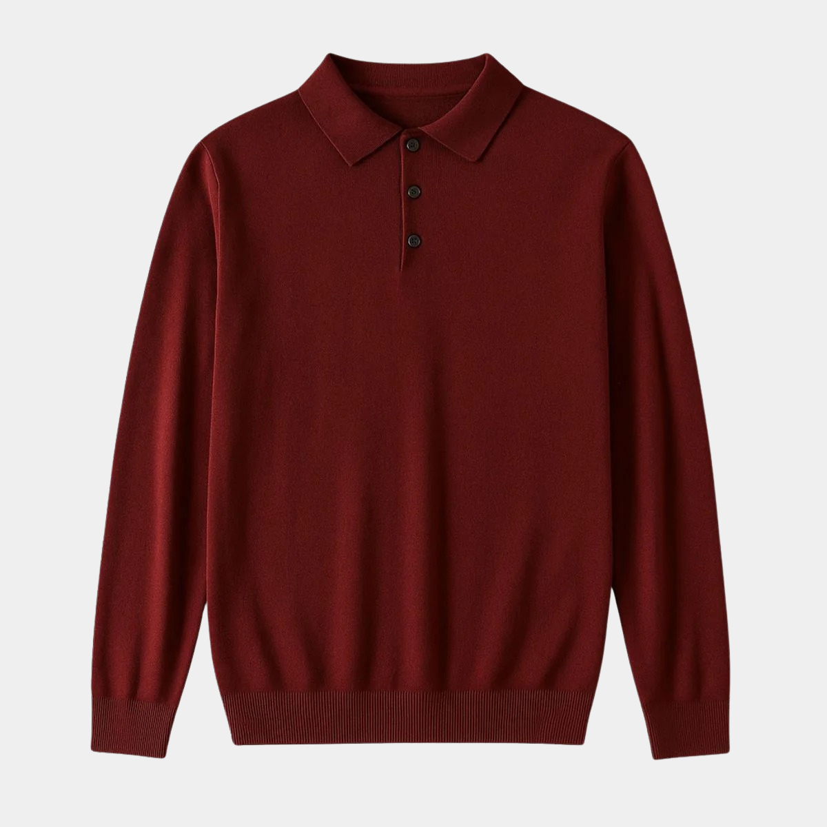 Long Sleeve Polo Men – Classic Knit Shirt