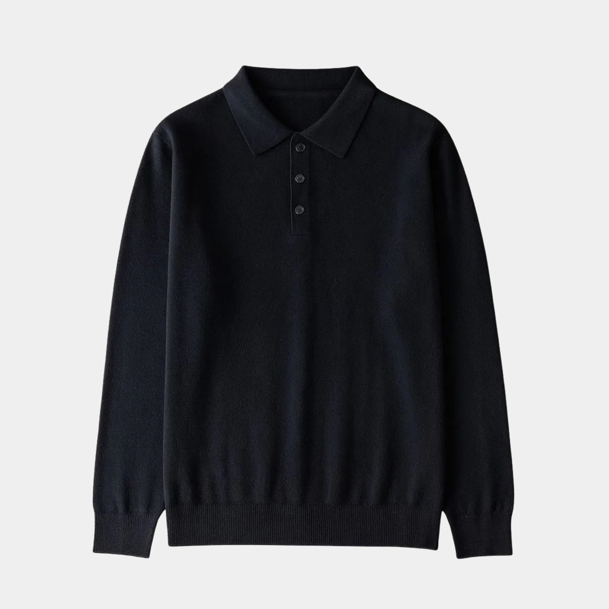 Long Sleeve Polo Men – Classic Knit Shirt