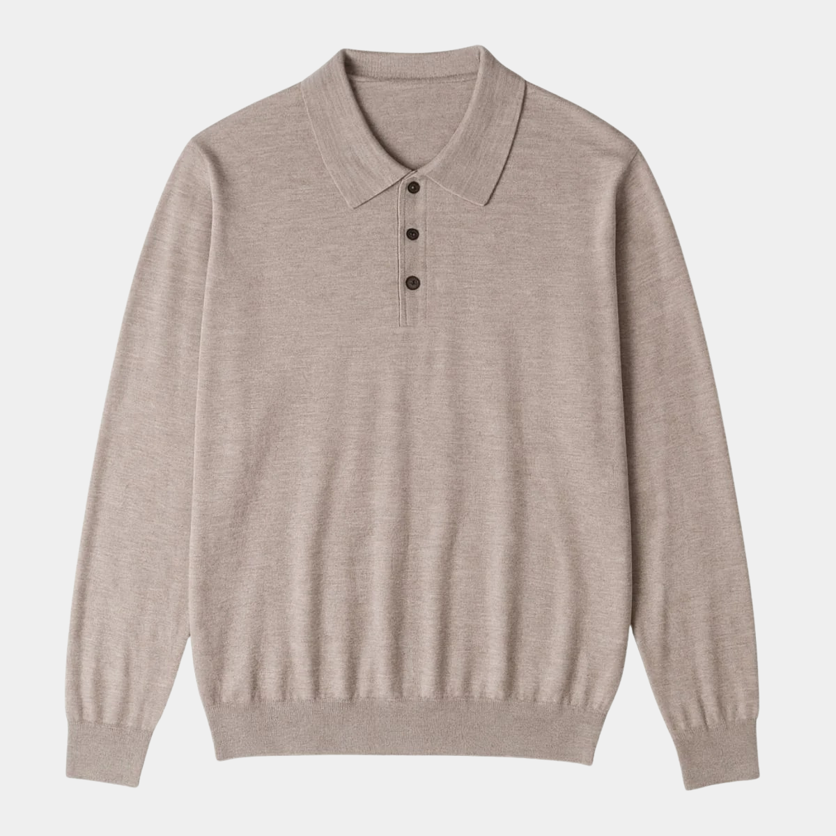 Long Sleeve Polo Men – Classic Knit Shirt