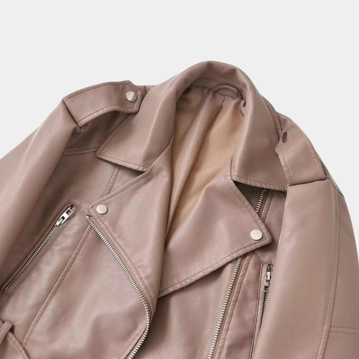 Cropped Vintage Jacket – Stylish Leather Coat