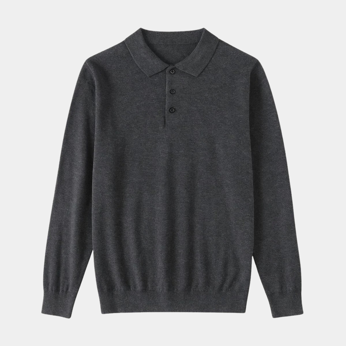 Long Sleeve Polo Men – Classic Knit Shirt