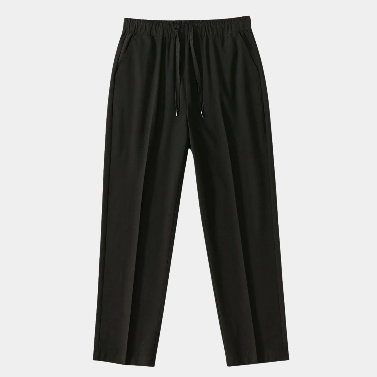 Slim Fit Mens Elasticated Waist Trousers – Lightweight Pants