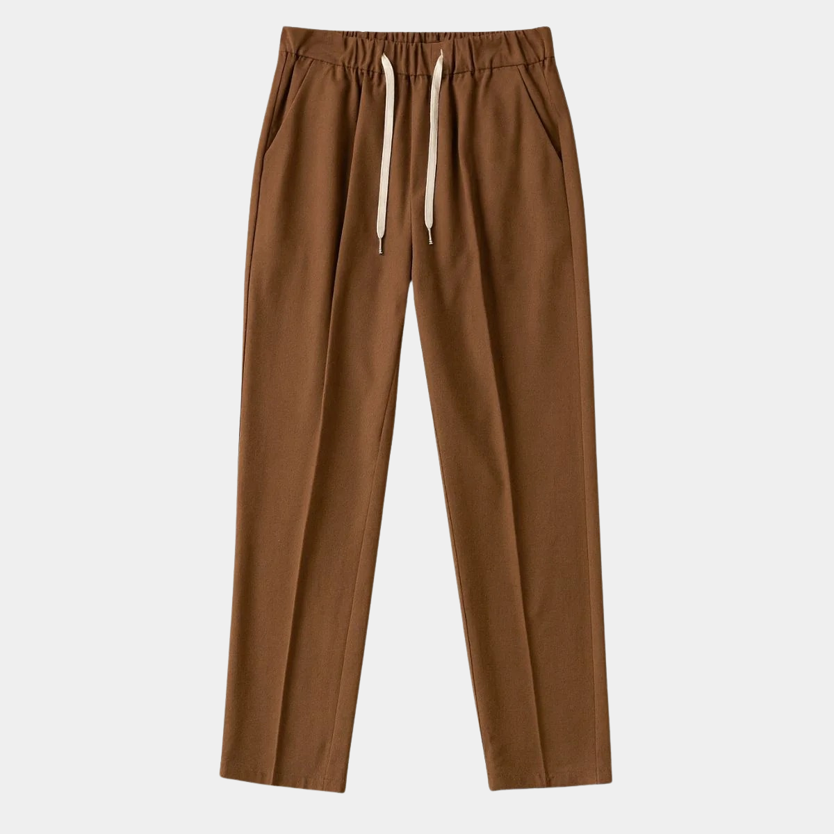 Slim Fit Mens Elasticated Waist Trousers – Lightweight Pants