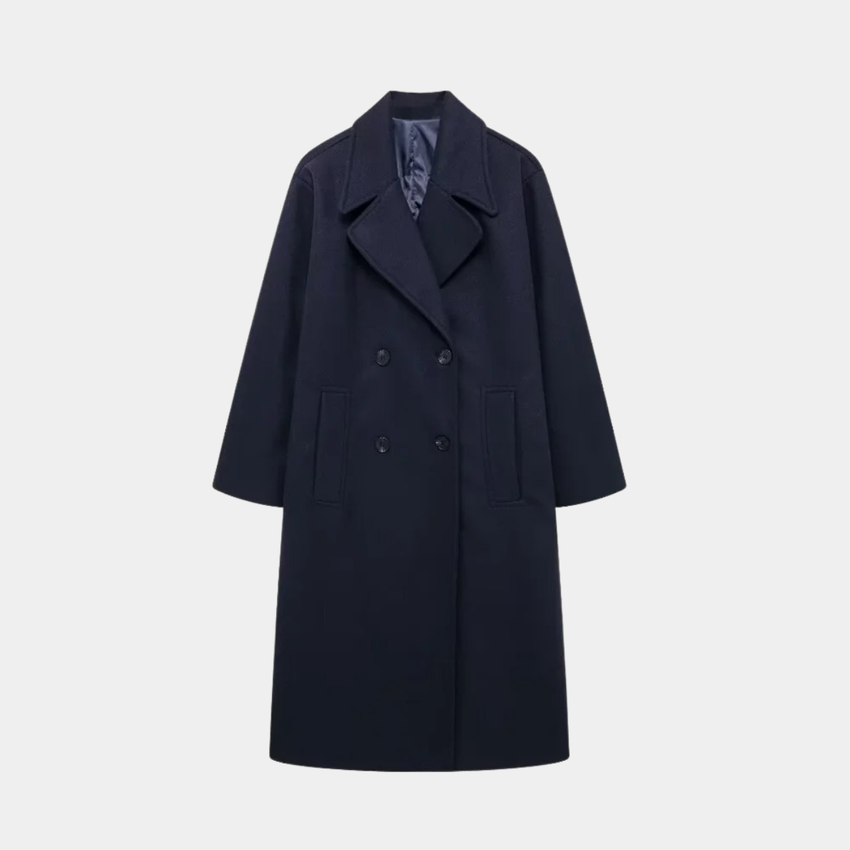 Elegant Long Coat – Wool Blend Outerwear