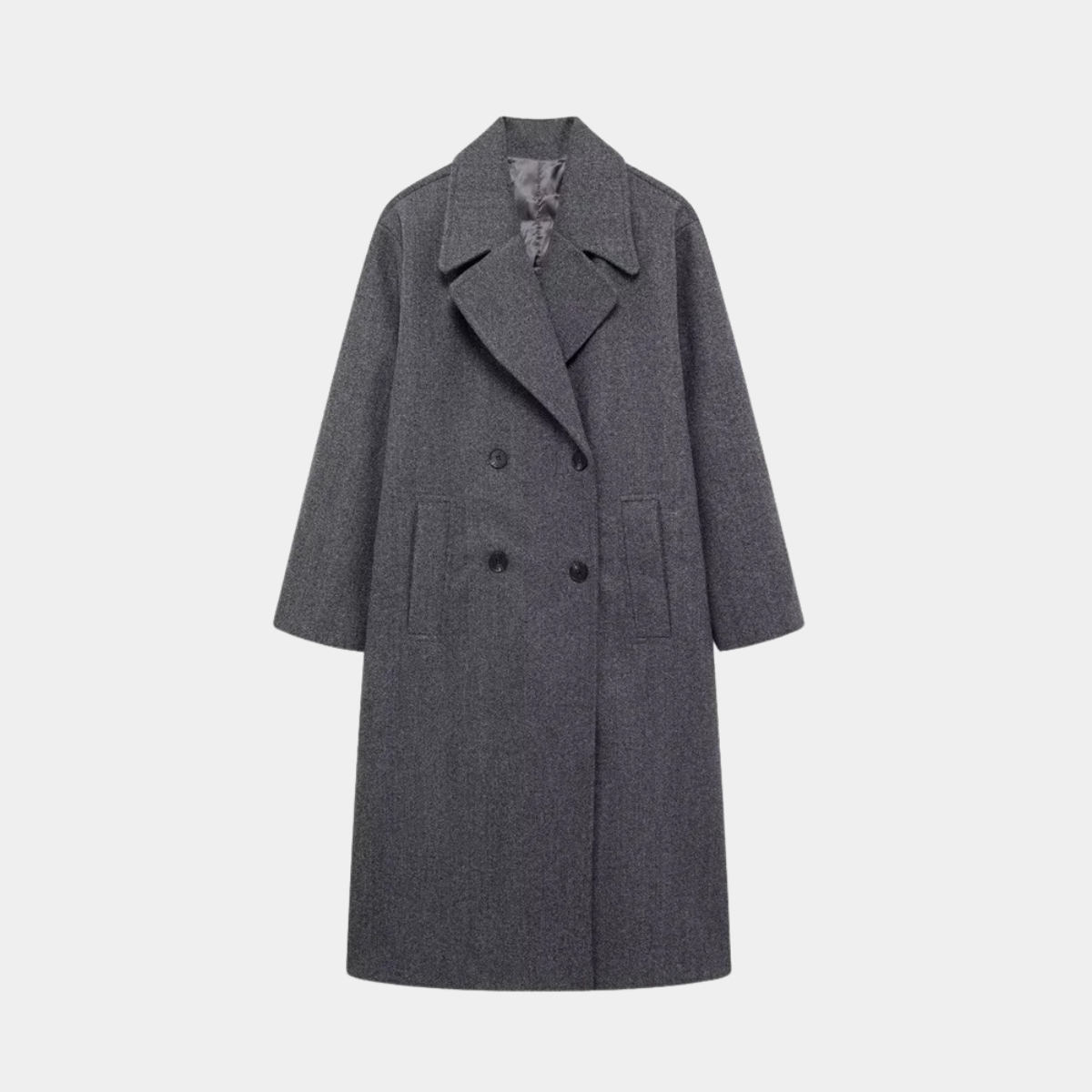 Elegant Long Coat – Wool Blend Outerwear